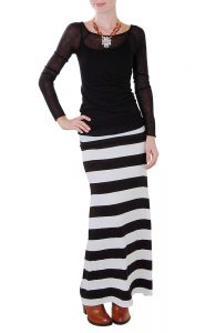 Long Striped Skirt