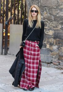 Long Tartan Skirts