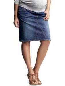 Maternity Jean Skirt