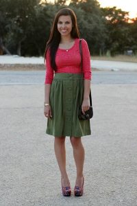 Olive Green Skirt