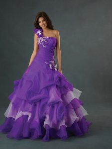 One Shoulder Ball Gown