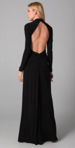 Open Back Black Gown