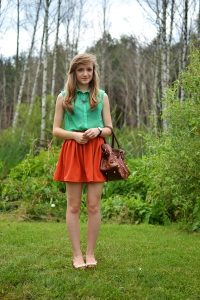 Orange Skirt Fashion