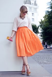 Orange Skirt Outfit