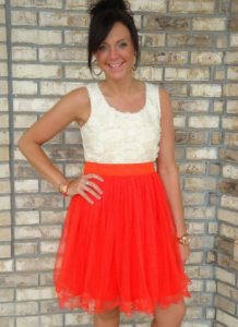 Orange Tulle Skirt