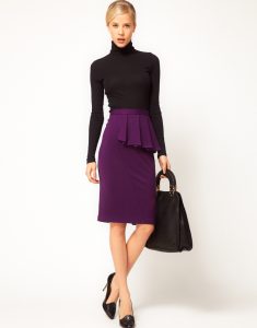 Peplum Pencil Skirt