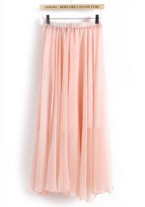 Pink Chiffon Skirt