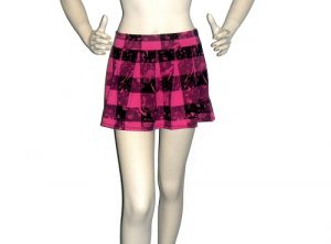 Pink Plaid Skirt