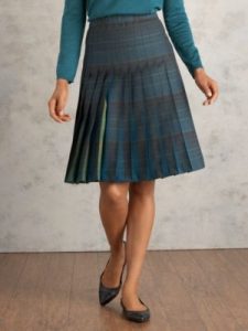 Pleated Wool Skirt