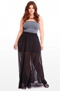 Plus Size Chiffon Skirt