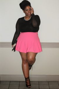 Plus Size Pink Skirt