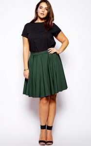 Plus Size Scuba Skirt