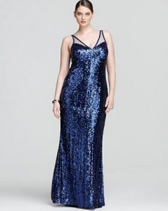 Plus Size Sequin Gown