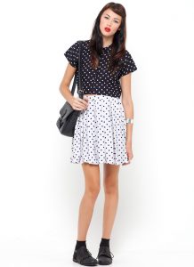 Polka Dot Skater Skirt