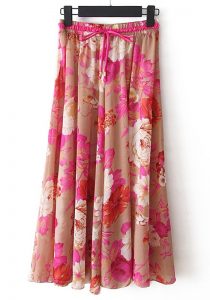 Printed Chiffon Skirt