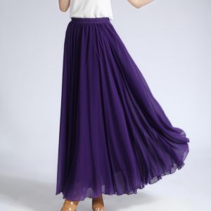 Purple Chiffon Skirt