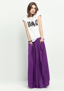 Purple Long Skirt