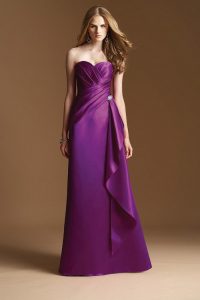 Purple Satin Gown