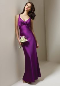 Purple Satin Gown