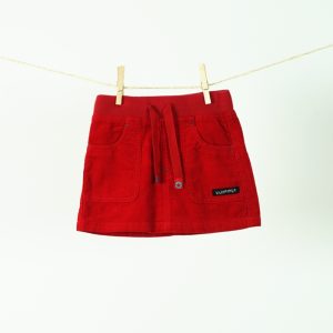 Red Corduroy Skirt
