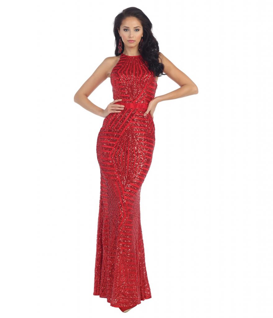 Red Sequin Gown | DressedUpGirl.com