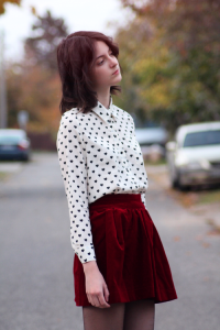 Red Velvet Skirt