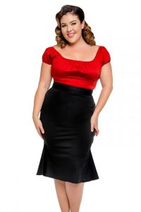 Ruffle Pencil Skirt