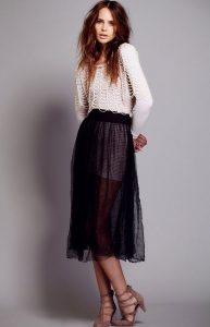 Sheer Black Skirt