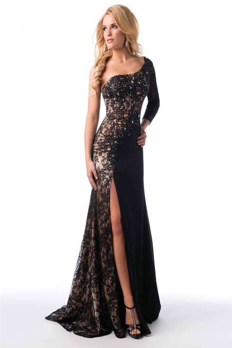 sheer long gown