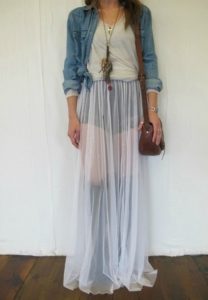 Sheer Long Skirt