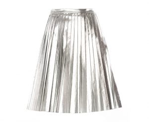 Silver Pleated Skirt