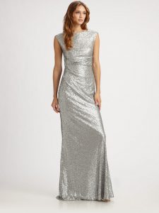 Silver Sequin Gown