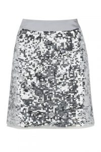 Silver Sequin Skirt