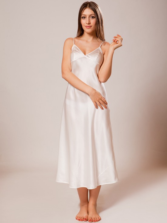 white sleep gown