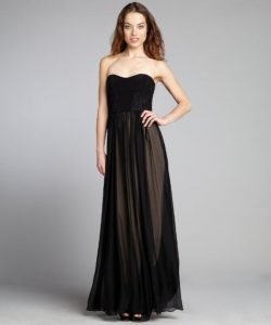 Strapless Black Gown