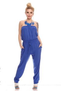 Strapless Blue Jumpsuit