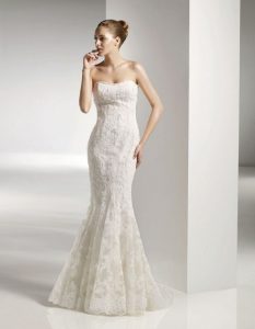 Strapless Lace Gown