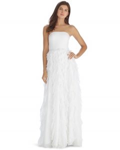 Strapless White Gown