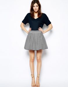 Striped Skater Skirt