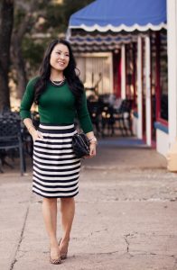 Striped Skirt Outfit
