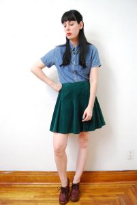 Suede Circle Skirt