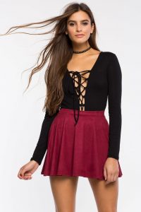 Suede Skater Skirt