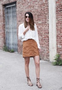 Suede Skirt