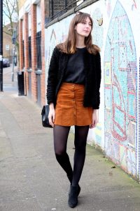 Suede Skirt Outfits