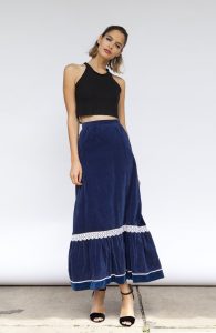 Velvet Maxi Skirt
