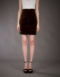 Velvet Mini Skirt
