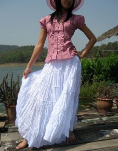 White Bohemian Skirt
