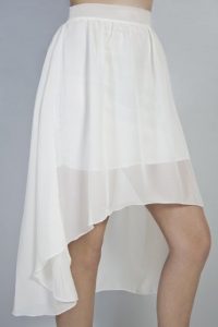 White Chiffon Skirt