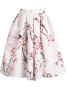 White Floral Skirt