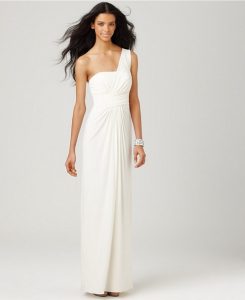 White One Shoulder Gown
